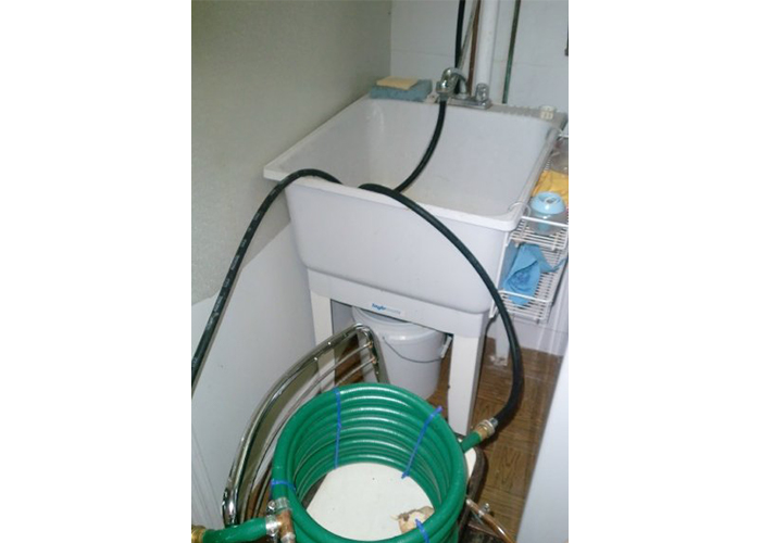 Wort chiller in action